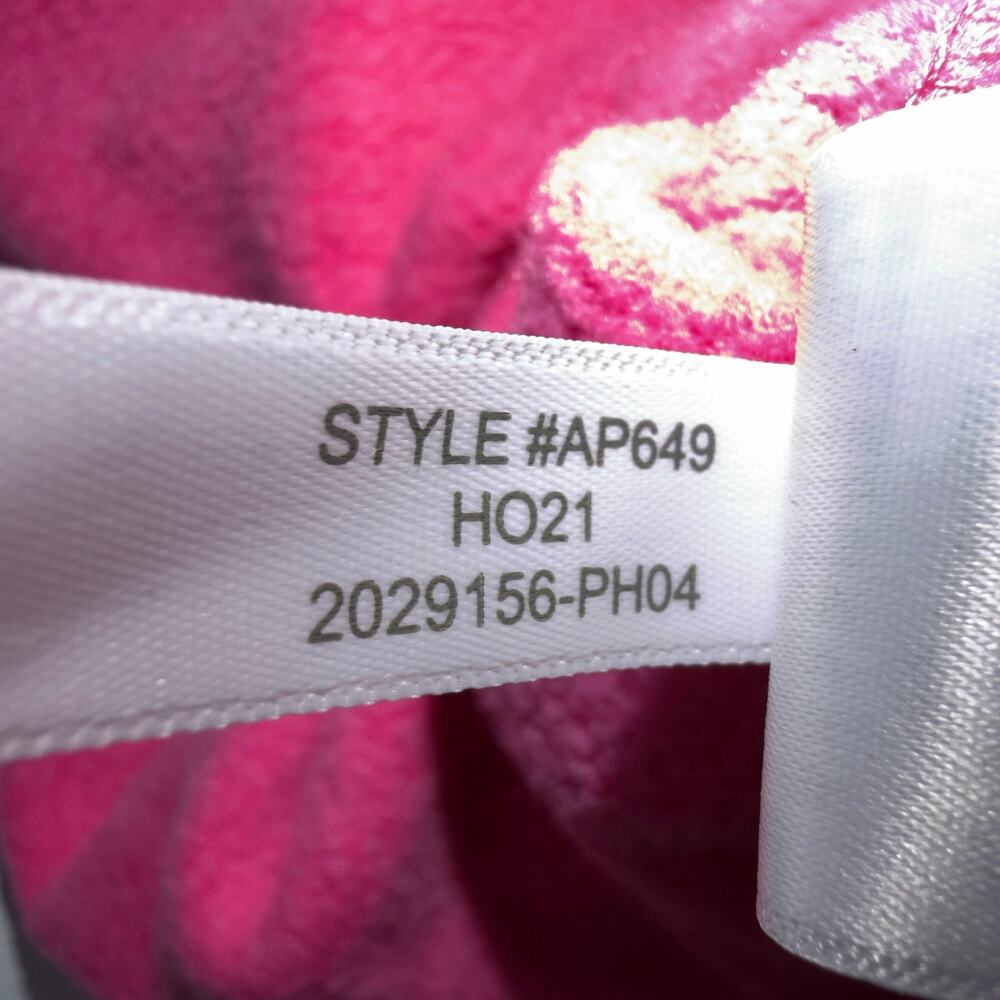 J. Crew Wide Button-Collar Tunic Sweatshirt Hot Pink Cloudspun Fleece Size L - Picture 7 of 7